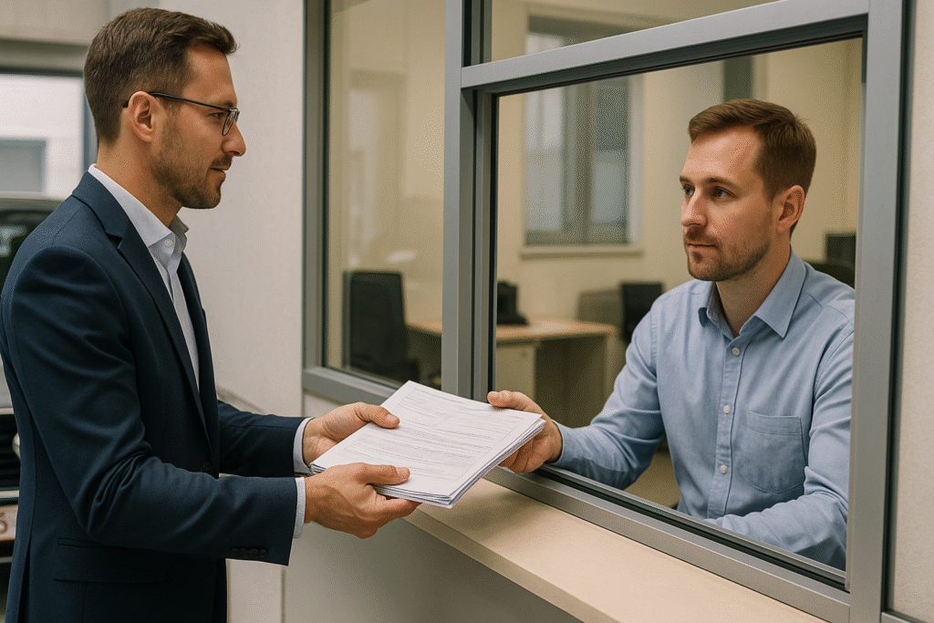 Przedsiębiorca rejestrujący auto firmowe w wydziale komunikacji